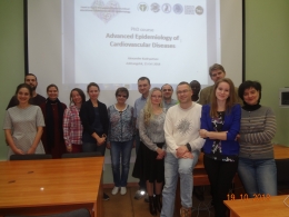 Прошли занятия в рамках международного курса PhD- уровня «Advanced Epidemiology of Cardiovascular Diseases» 