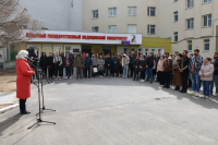 Во внутреннем дворике СГМУ состоялся торжественный митинг, посвященный Дню Победы